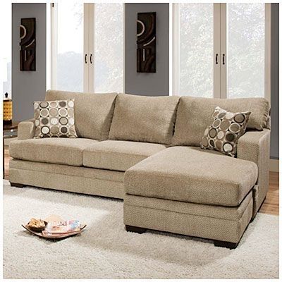 Simmons® Columbia Stone Sofa With Reversible Chaise At Big Lots (View 1 of 10)