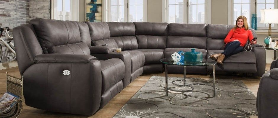 Southern Motion Reclining Sofa Cagney Doublefurniture 2 Pertaining To Motion Sectional Sofas (View 2 of 10)