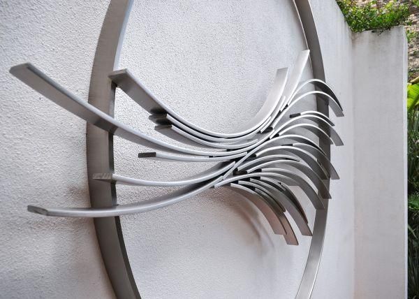 Stainless Steel Fabricated Metal Abstract #sculpture#sculptor Intended For Abstract Garden Wall Art (Photo 13 of 20)