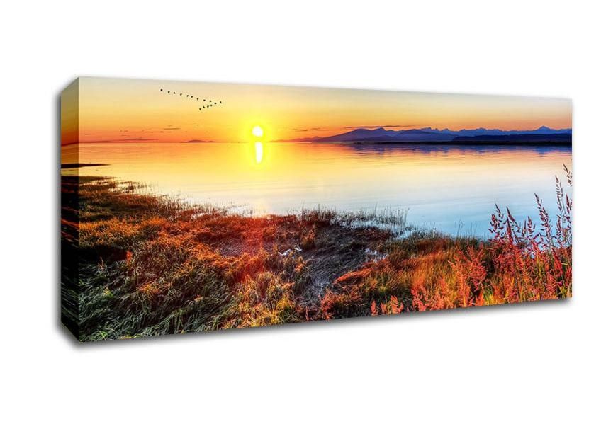 Sunset Panoramic Panel Canvas Artwallart Direct.co (View 4 of 20)