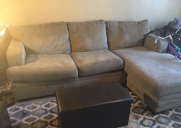 Tan Couch, Sofa Fabric Sectional With Reversible Chaise (View 4 of 10)