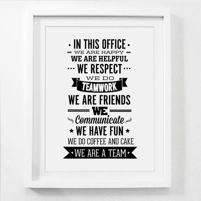 Team Office Rules Quote Canvas Painting Wall Art , Team Inspiring For Inspirational Quote Canvas Wall Art (View 7 of 20)