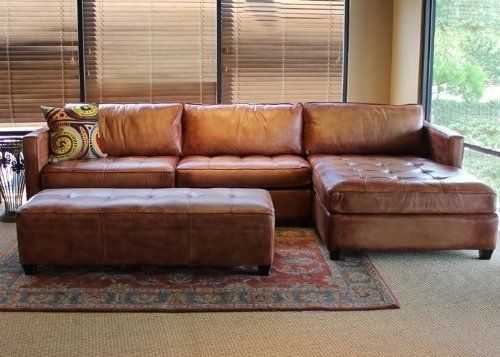 Top Leather Sectional Sofa Chaise Leather Sofa With Chaise Lounge Throughout Leather Sectionals With Chaise And Ottoman (View 5 of 10)