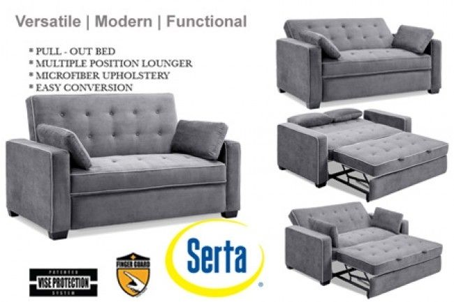 Traditional Couch Futon Augustine Grey Sofa Sleeper The Futon Shop Within Convertible Sofas (Photo 5 of 10)