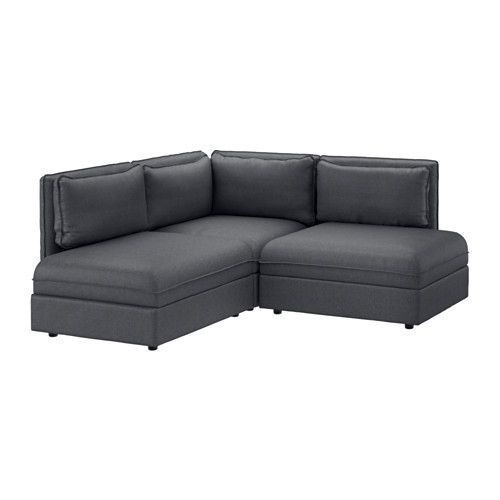 Vallentuna 3 Seat Corner Sofa Hillared Dark Grey – Ikea With Regard To Ikea Small Sofas (View 4 of 10)