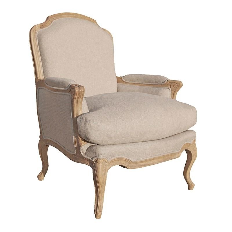 Villeneuve Oak French Sofa Chair | Contemporary Oak Armchair Intended For French Style Sofas (Photo 7 of 10)