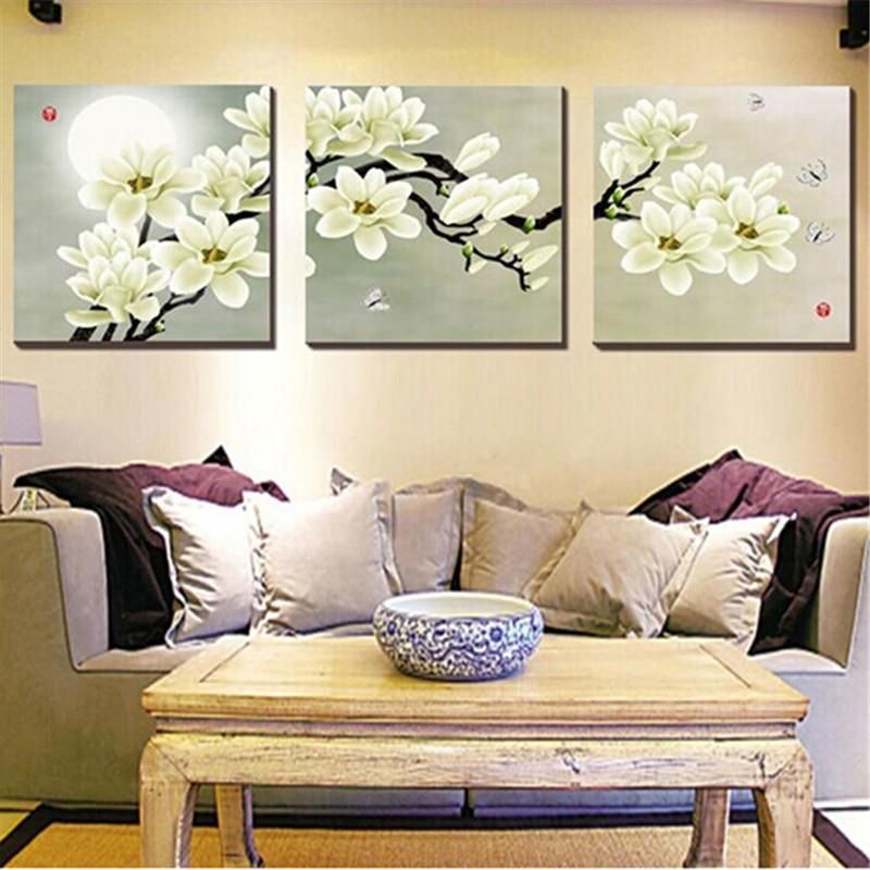 Wall Art Designs: Floral Canvas Wall Art Magnolia Wall Art Simple In Kirkland Abstract Wall Art (View 5 of 20)