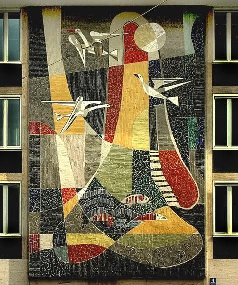 Wall Art Designs: Mosaic Wall Art Birds And Fish Mosaic Mural Inside Abstract Mosaic Art On Wall (View 4 of 20)