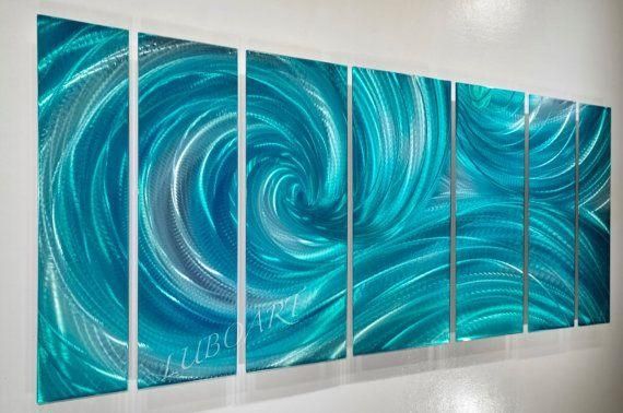 Wall Art Designs: Ocean Wall Art Ocean Dance Turquoise Metal Art For Abstract Ocean Wall Art (View 6 of 20)