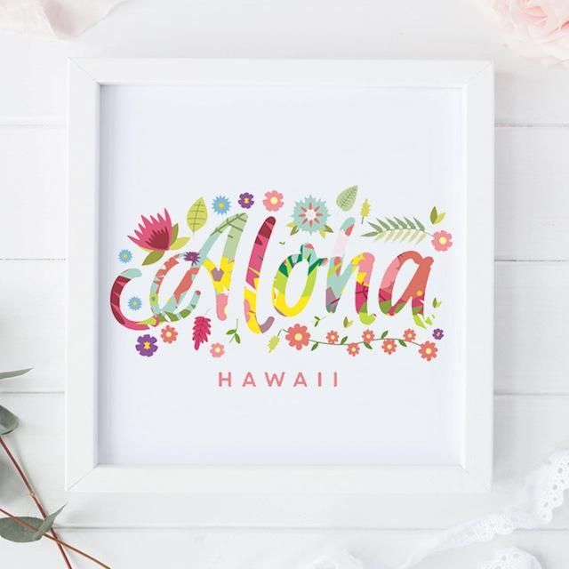 Wall Art Floral Aloha Hawaii Canvas Painting Watercolor Tropic Pic Intended For Hawaii Canvas Wall Art (View 14 of 20)