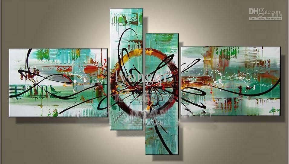 2018 Hand Painted Hi Q Modern Wall Art Home Decorative Abstract Oil Pertaining To Modern Abstract Painting Wall Art (View 2 of 10)