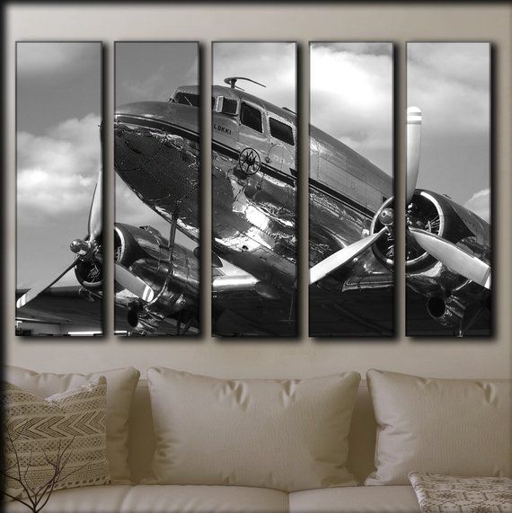 Aircraft Wall Art Airplane Wall Art Plane Engine Canvas Wall | Etsy Inside Airplane Wall Art (View 3 of 10)