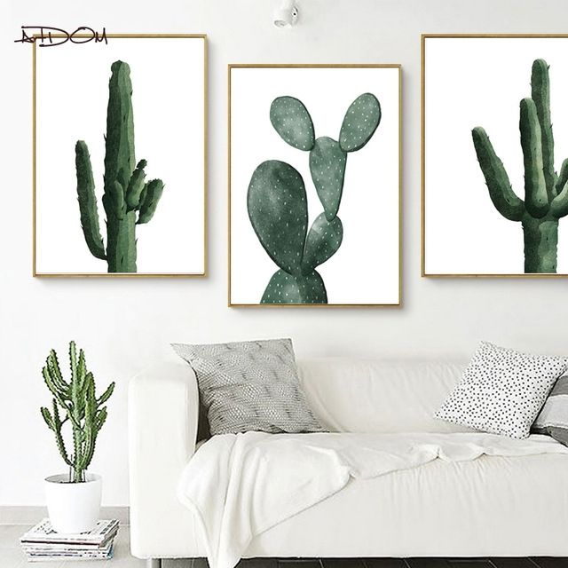 Artdom No Framed Cactus Wall Art Print Decorative Wall Painting With Cactus Wall Art (Photo 1 of 10)