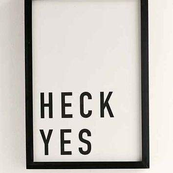 Assembly Home Heck Yes Framed Wall Art From Urban Outfitters In Urban Outfitters Wall Art (Photo 5 of 10)