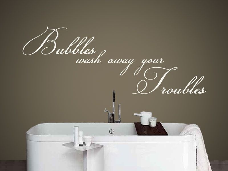 Bubbles Bathroom Wall Art – Vinyl Decal – Lettering Direct Throughout Bathroom Wall Art (Photo 3 of 10)