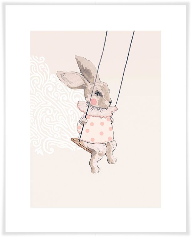 Bunny Swing, Animals Canvas Wall Art | Oopsy Daisy Regarding Bunny Wall Art (Photo 2 of 10)