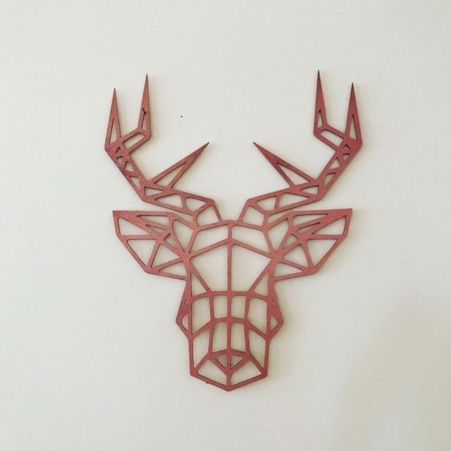 Copper Stag Head Wall Art Wooden | Ebay For Copper Wall Art (View 2 of 10)