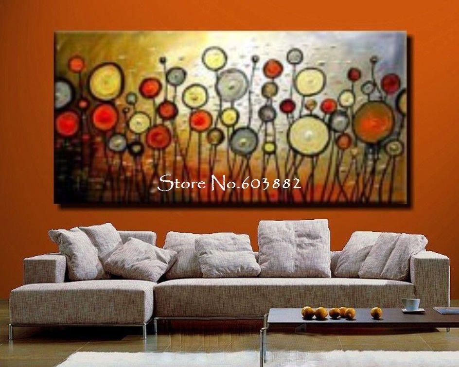 Discount 100% Handmade Large Canvas Wall Art Abstract Painting On With Regard To Cheap Large Canvas Wall Art (Photo 5 of 10)