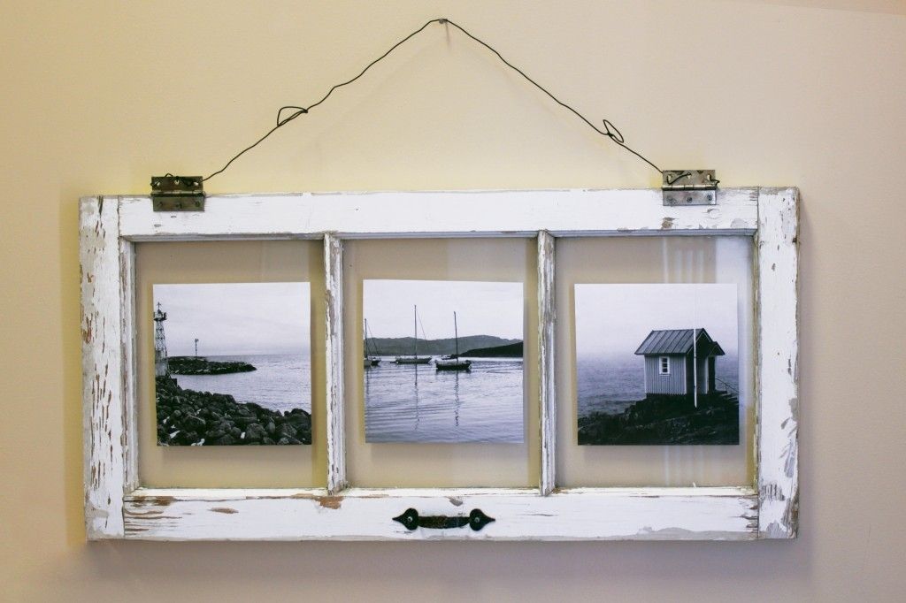 Diy Vintage Window Pane Photo Frame – Marc And Mandy Show Intended For Window Frame Wall Art (View 3 of 10)