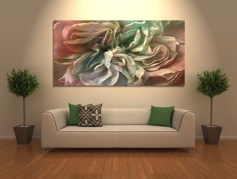 Flower Dance" Abstract Flower Art – Large Canvas Print – Regarding Modern Large Canvas Wall Art (View 3 of 10)