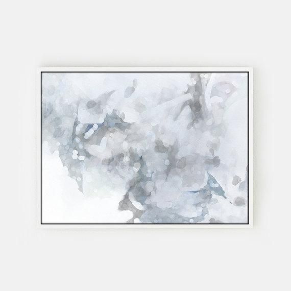 Gray And White Abstract Unstretched Canvas Art Inside Grey And White Wall Art (Photo 9 of 10)