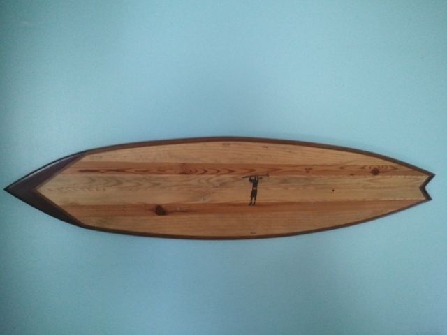 Hand Crafted Large Surfboard Wall Art W Added Designgood Surf Regarding Surfboard Wall Art (View 6 of 10)