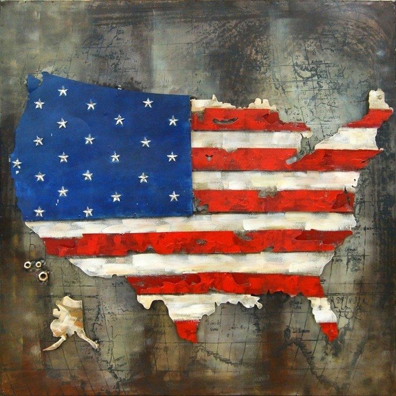 Hdc International 3D Us American Flag Wall Decor | Wayfair For American Flag Wall Art (Photo 10 of 10)