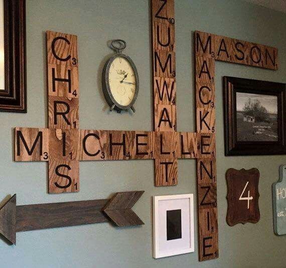 How Cute Would This Be?! Scrabble Letter Wall Art (View 6 of 10)