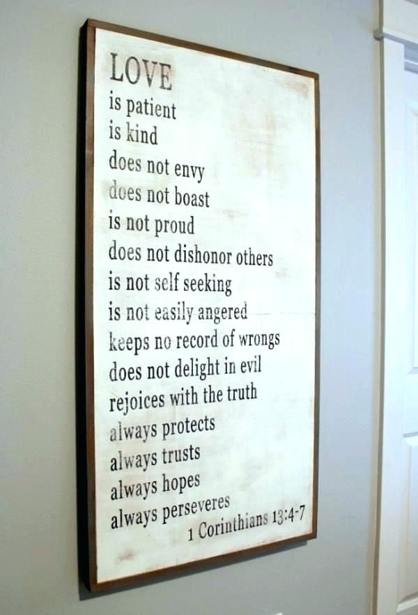 Love Is Patient Wall Decor Love Is Patient Wall Art Love Is Patient For Love Is Patient Wall Art (View 2 of 10)
