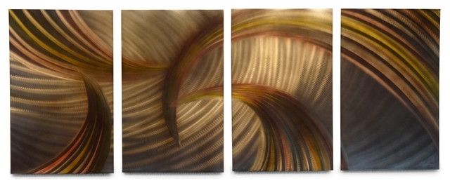 Metal Wall Art Decor Abstract Contemporary Modern Sculpture  Tempest Intended For Bronze Wall Art (Photo 1 of 10)