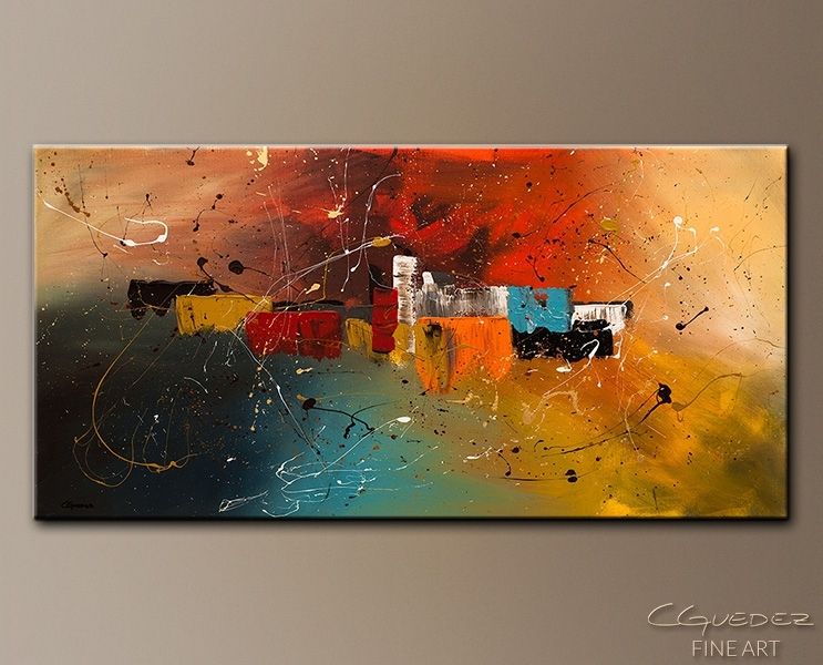 Modern Abstract Art Painting – Celebration – Contemporary Wall Art Throughout Modern Abstract Painting Wall Art (View 3 of 10)