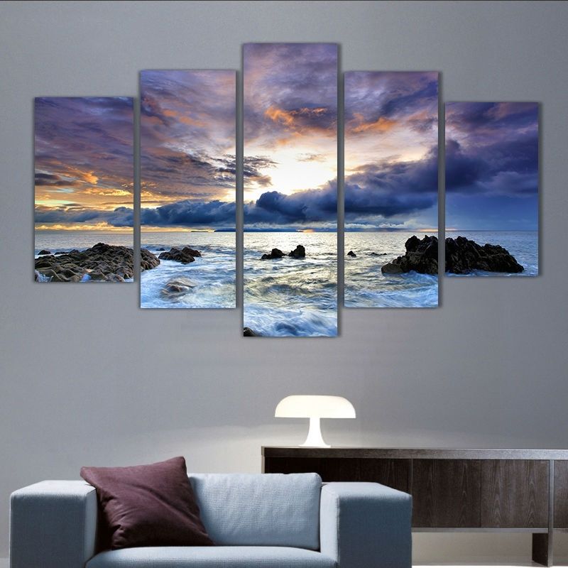 Modern Living Room Bedroom Wall Decor Home Decor Ocean Seascape Wall Within Ocean Wall Art (Photo 9 of 10)