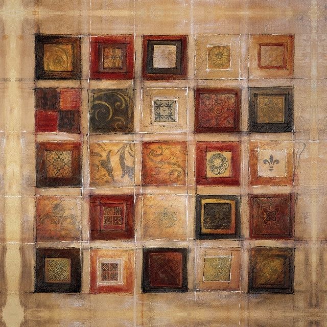 Multi Square Traditional" Canvas Wall Art, 36"x36" – Traditional With Regard To Traditional Wall Art (View 1 of 10)