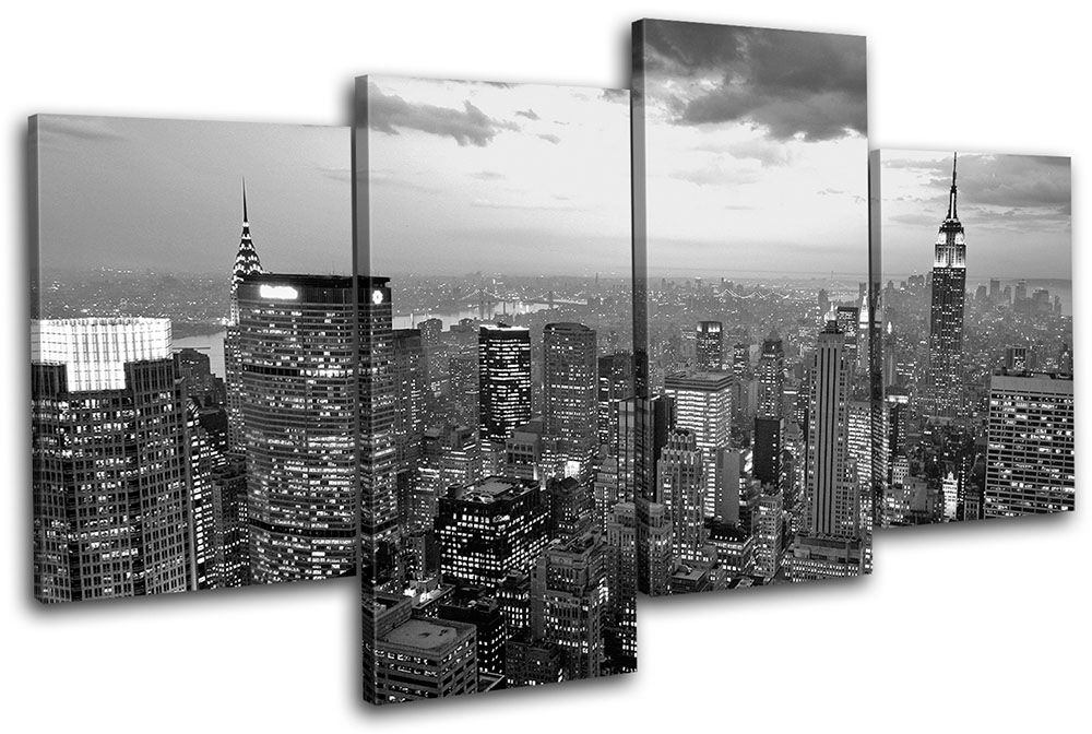 New York Nyc Skyline City Multi Canvas Wall Art Picture Print Va | Ebay Inside New York Canvas Wall Art (View 1 of 10)