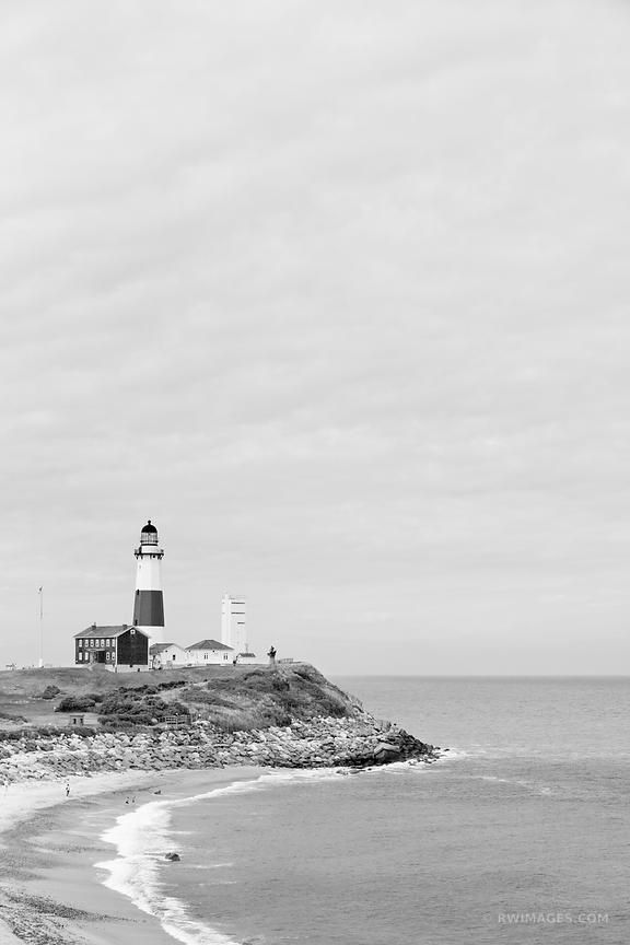 Photo Print Of Montauk Point Lighthouse Long Island New York Black With Regard To Long Island Wall Art (Photo 8 of 10)