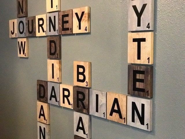 Scrabble Name Wall Art! Beautifully Display Family Names And/or Intended For Scrabble Wall Art (View 4 of 10)