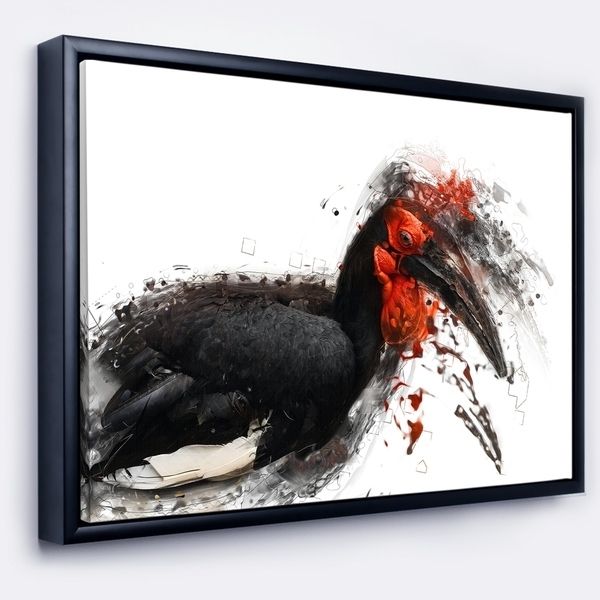 Shop Designart 'relaxing Large Exotic Bird' Animal Framed Canvas With Regard To Bird Framed Canvas Wall Art (Photo 8 of 10)
