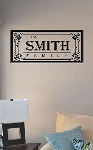 The Smith Family Last Name Vinyl Wall Art Decal Sticker Js Artworks With Family Name Wall Art (View 10 of 10)