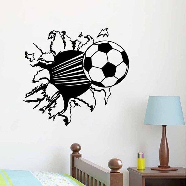 The Sport Soccer Wall Stickers For Kids Room Boys Bedroom Gym Wall Inside Soccer Wall Art (View 1 of 10)