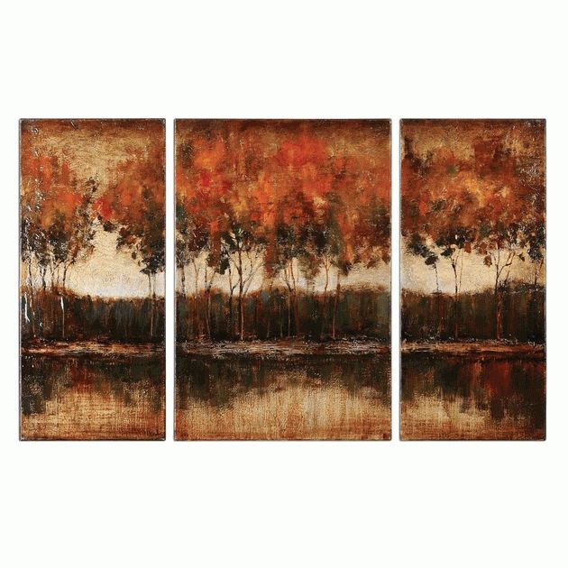 Trilakes Canvas Wall Art – Set Of 3 Pertaining To Canvas Wall Art Sets (View 9 of 10)
