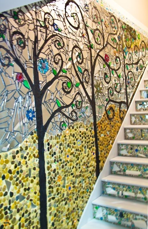 Unique Stairway Décor Ideas | Mosaics | Pinterest | Mosaic Wall Art With Mosaic Wall Art (Photo 3 of 10)