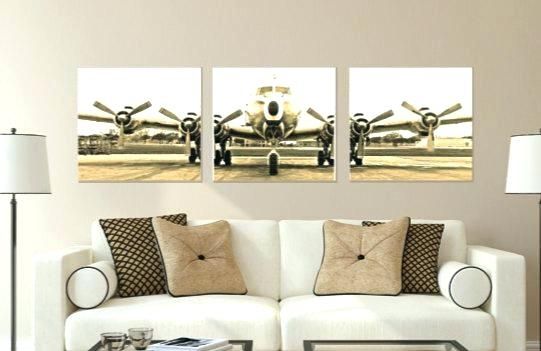 Wall Arts ~ Airplane Wall Art Set Of 3 Vintage Photo Canvas Metal With Airplane Wall Art (View 9 of 10)