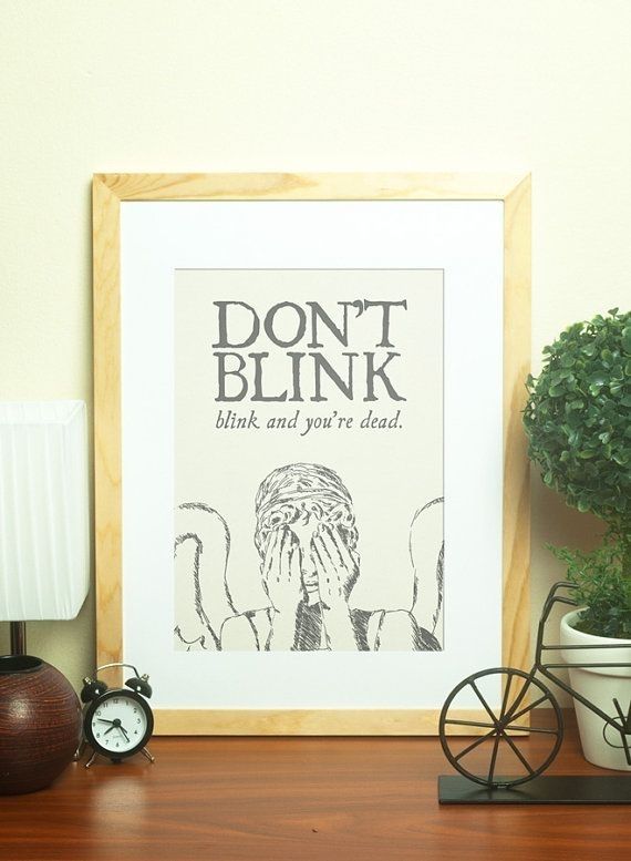Weeping Angel Don't Blink Print, Doctor Who Wall Art, Doctor Who Pertaining To Doctor Who Wall Art (Photo 5 of 10)