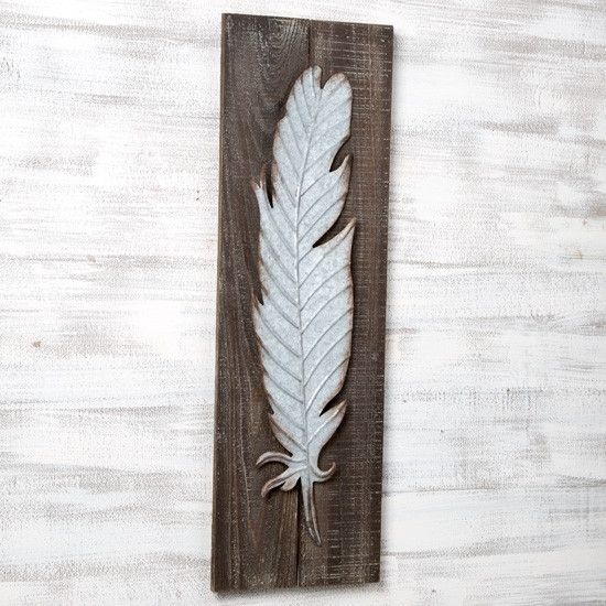 Wood And Metal Feather Wall Art In Feather Wall Art (Photo 1 of 10)