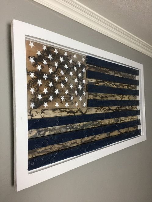 Wooden Wall Art, Wooden Wall Hanging, Rustic Decor, Wood American With Regard To American Flag Wall Art (Photo 8 of 10)