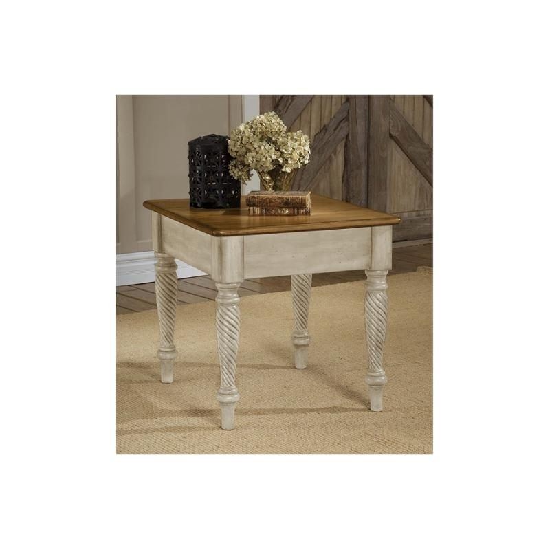 4508 882 Hillsdale Furniture End Table – Antique White With Regard To Wilshire Cocktail Tables (View 18 of 35)