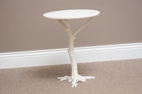 A6:8.81027 White Faux Bois Side Table Within Faux Bois Coffee Tables (Photo 38 of 40)