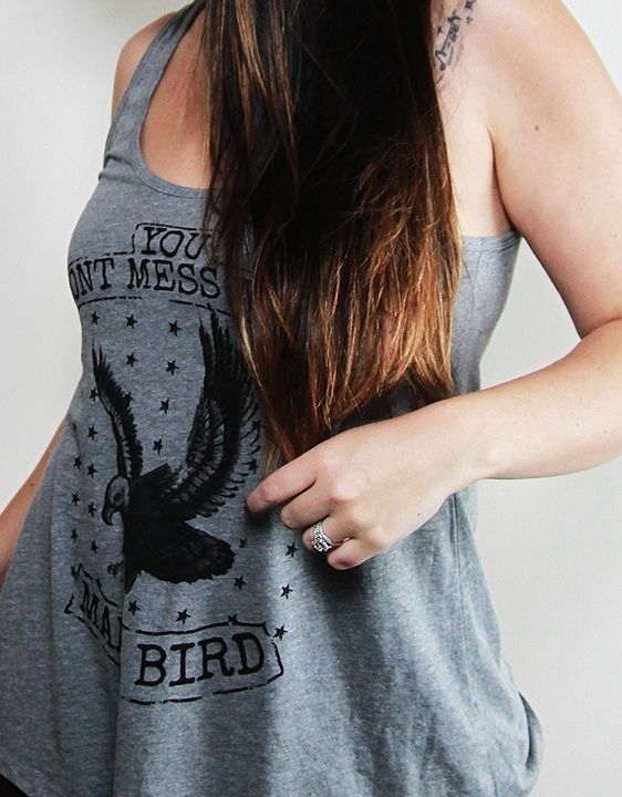 Adult You Dont Mess With Mama Bird Grey Tank | Slyfox Threads For Mountainier Cocktail Tables (View 30 of 40)