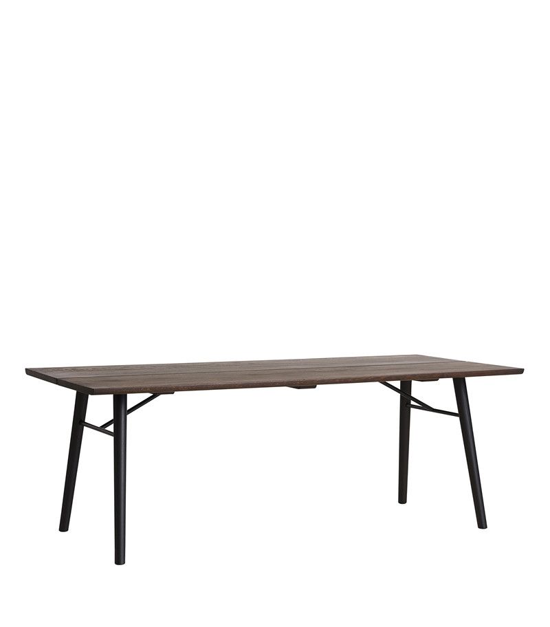 Alley 240 Dining Table, Smoked Oak/black – Woud A/s Intended For Smoked Oak Coffee Tables (View 40 of 40)