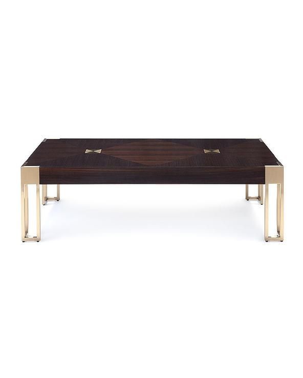 Allura Brass Accent Wood Coffee Table In Joni Brass And Wood Coffee Tables (View 19 of 40)